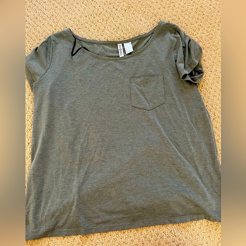 Black and green pocket tees from H&M